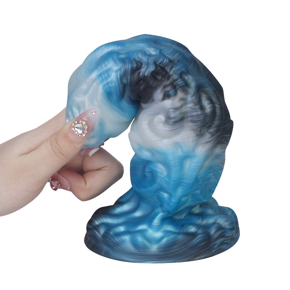 10 Inch Long Blue Silicone Fantasy Dildo