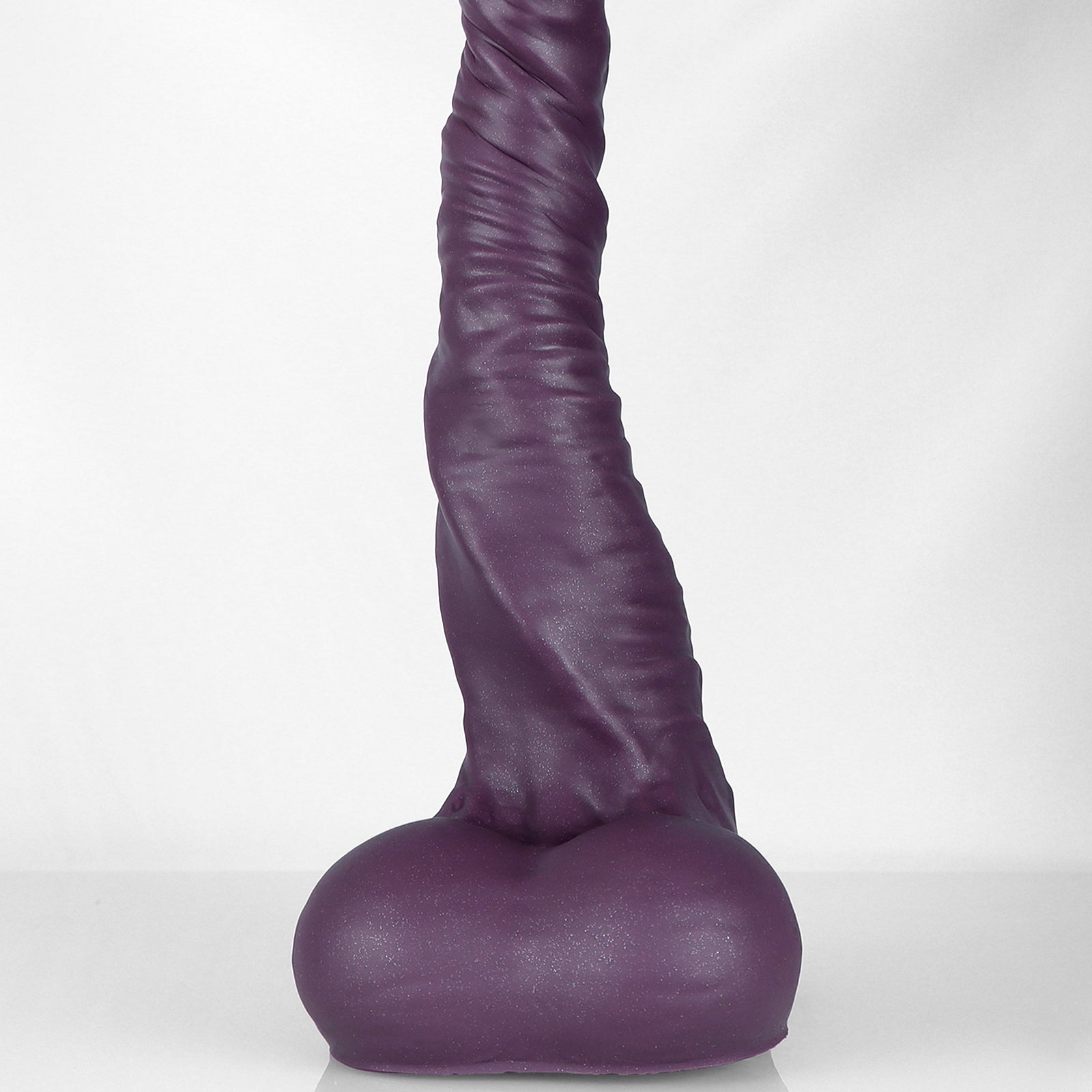 Purple Silicone Elephant Trunk Monster Dildo With Balls