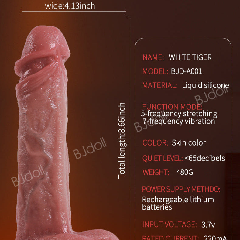 8 Inch Realistic Silicone Remote Control Thrusting Dildo