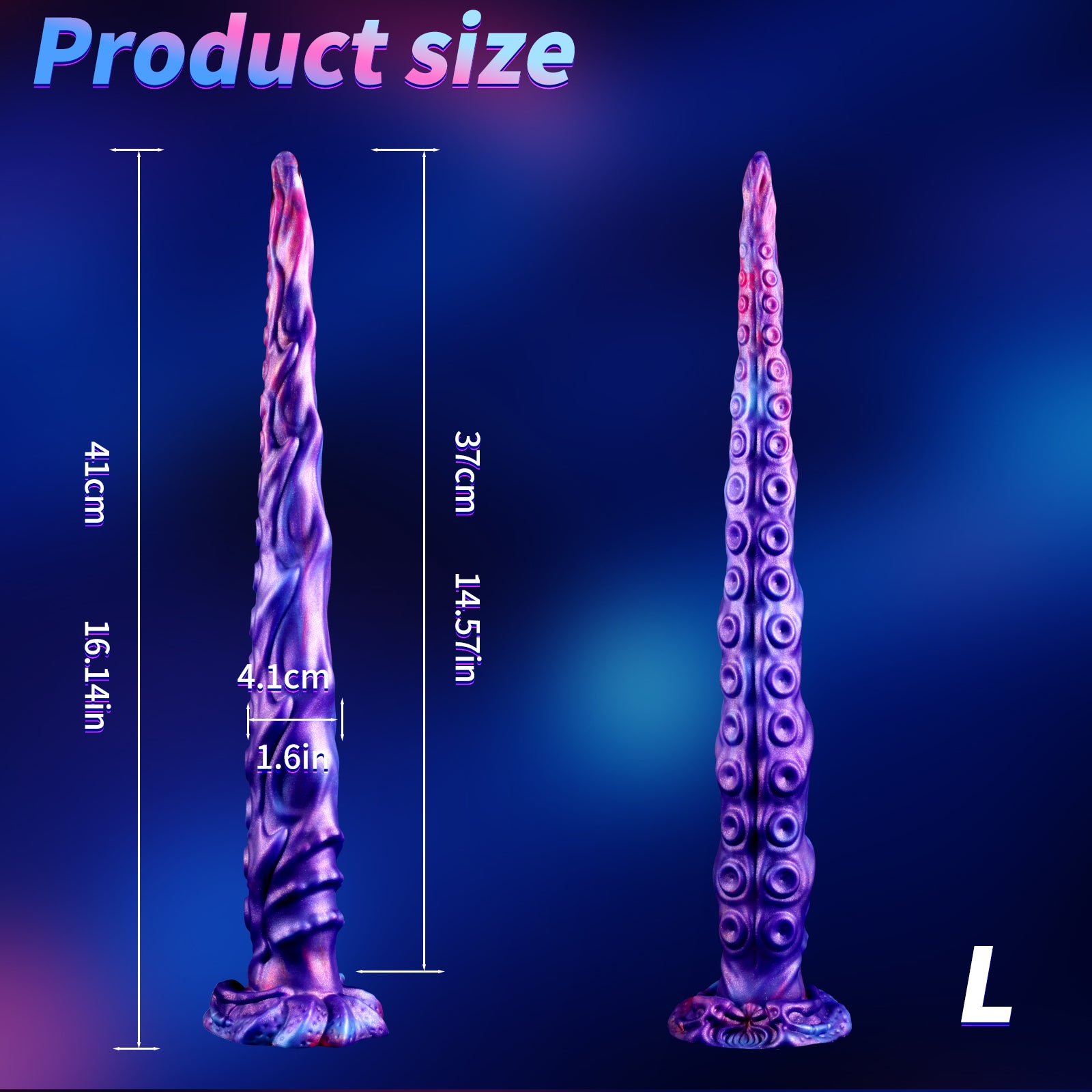 Purple Fantasy Extra Long Tentacle Dildo
