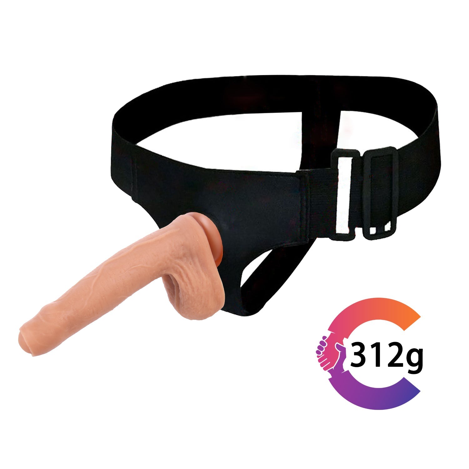 9 Inch Silicone Realistic Uncut Strap On Dildo