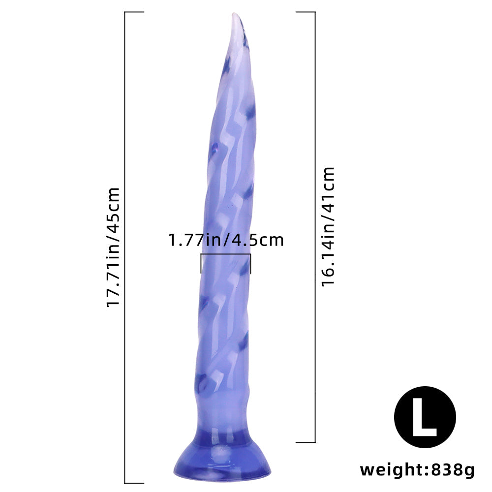 14 Inch Threaded Extra Long Nail Tapered Dildo