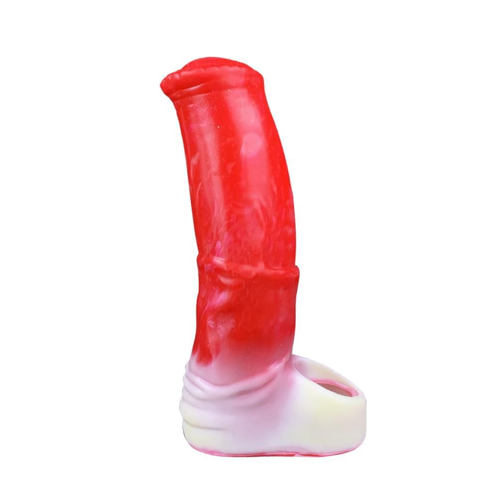 Red 6 Inch Animal Cock Penis Sleeve