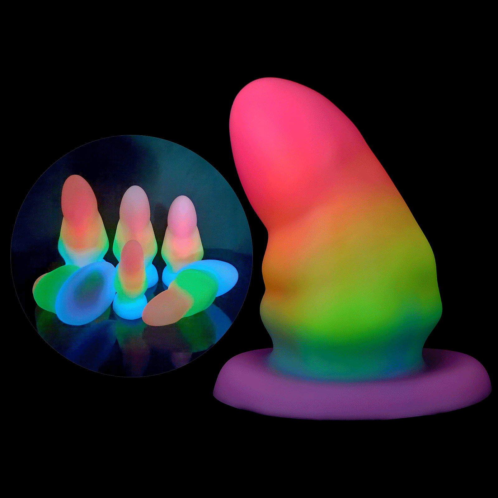 Luminous Large Silicone Butt Plug Dildo