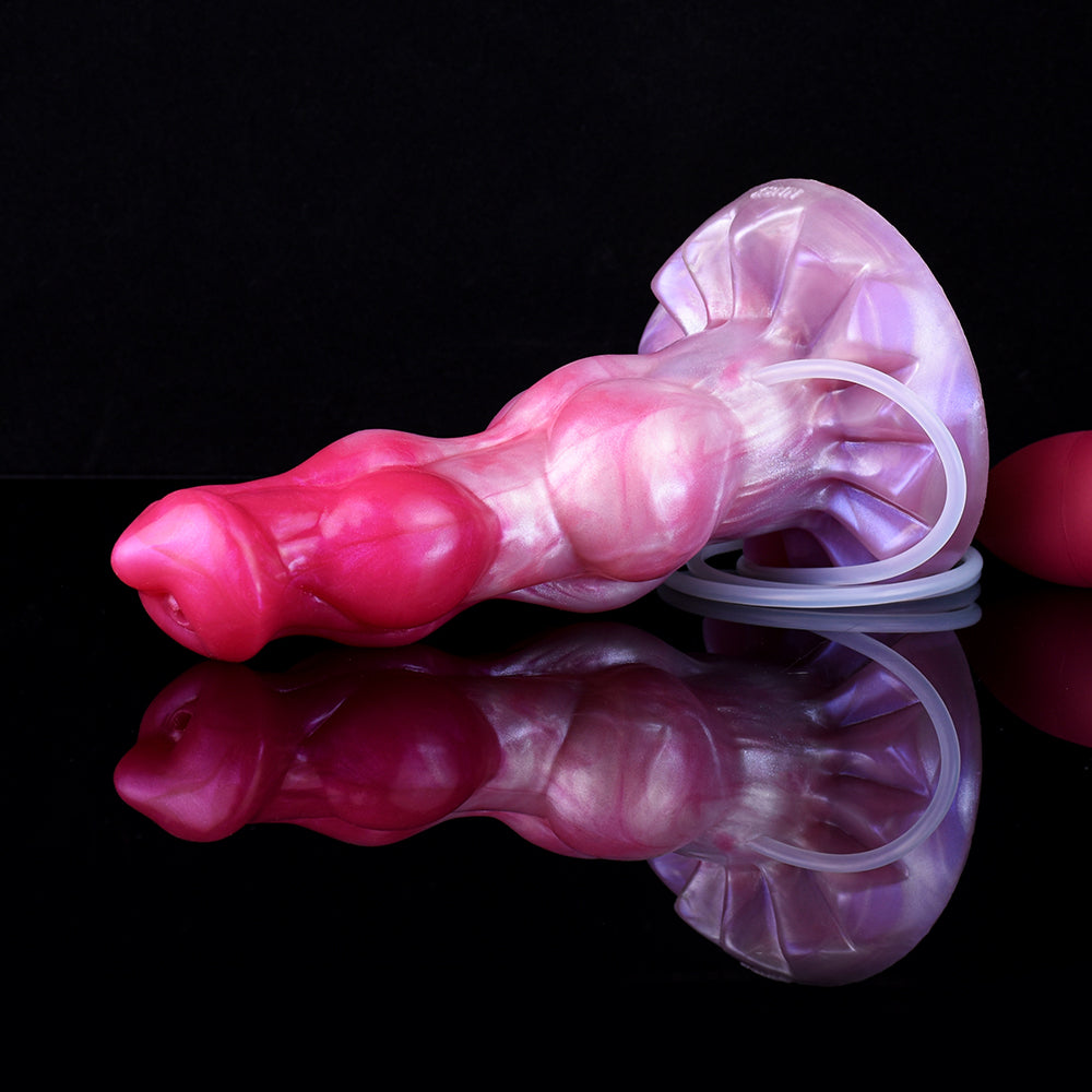 9 Inch Pink Big Knot Monster Dog Squirting Dildo