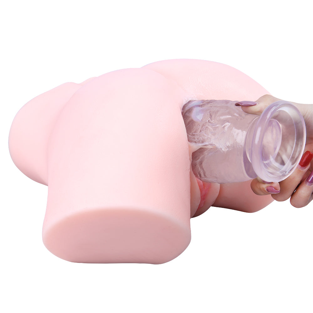 Clear Jelly Silicone Double Penetration Dildo