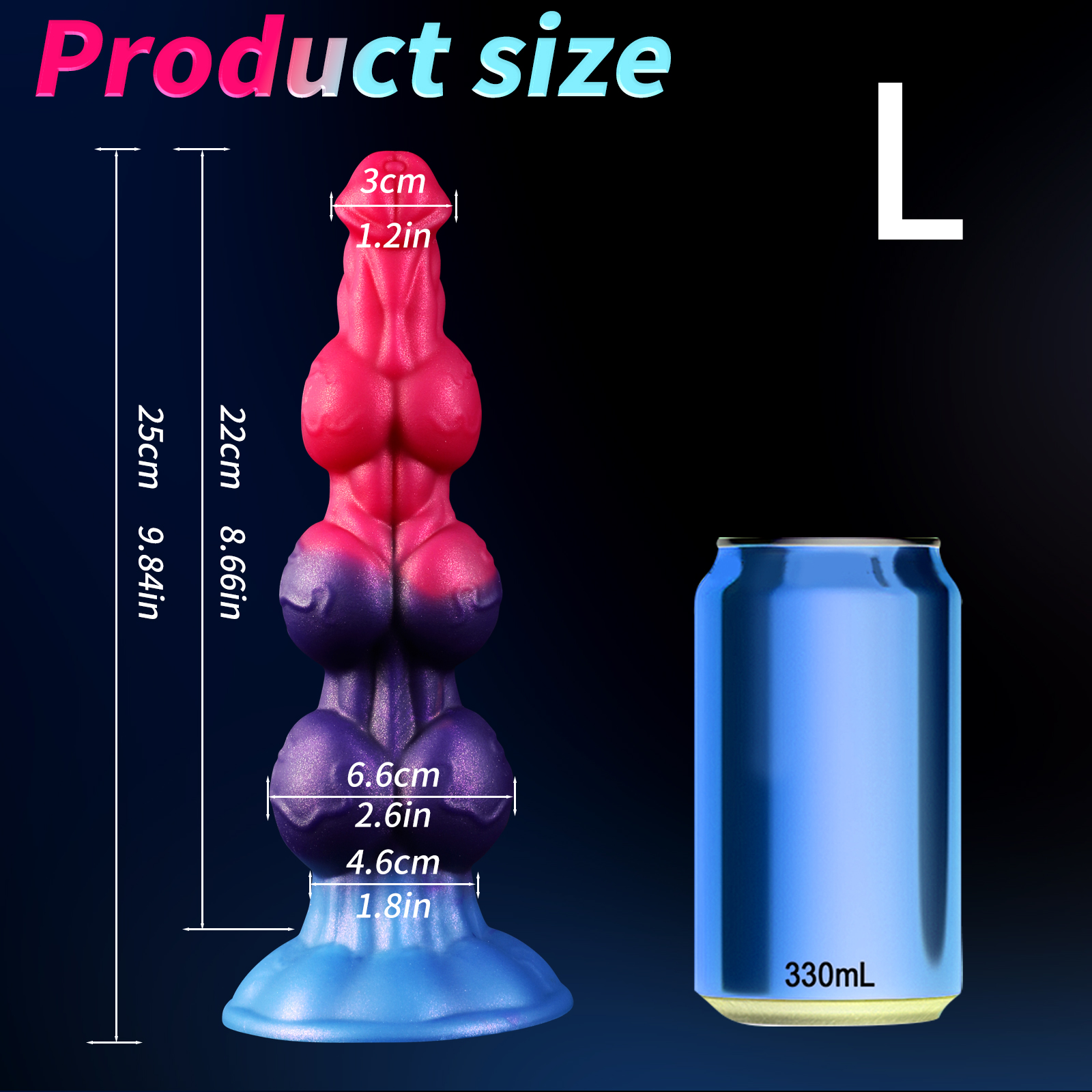 9 Inch Three Knot Fantasy Dog Dirty Penis