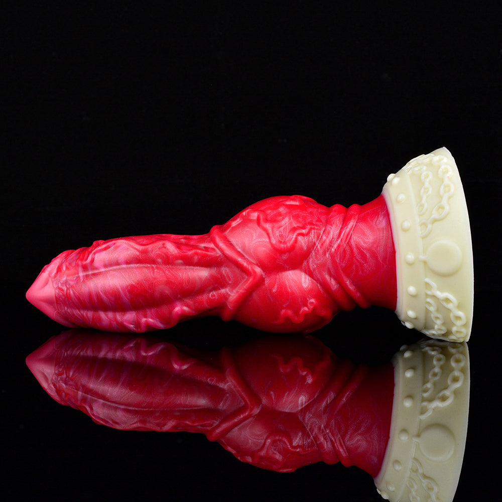 7 Inch Red Fantasy Knot Dog Dildo
