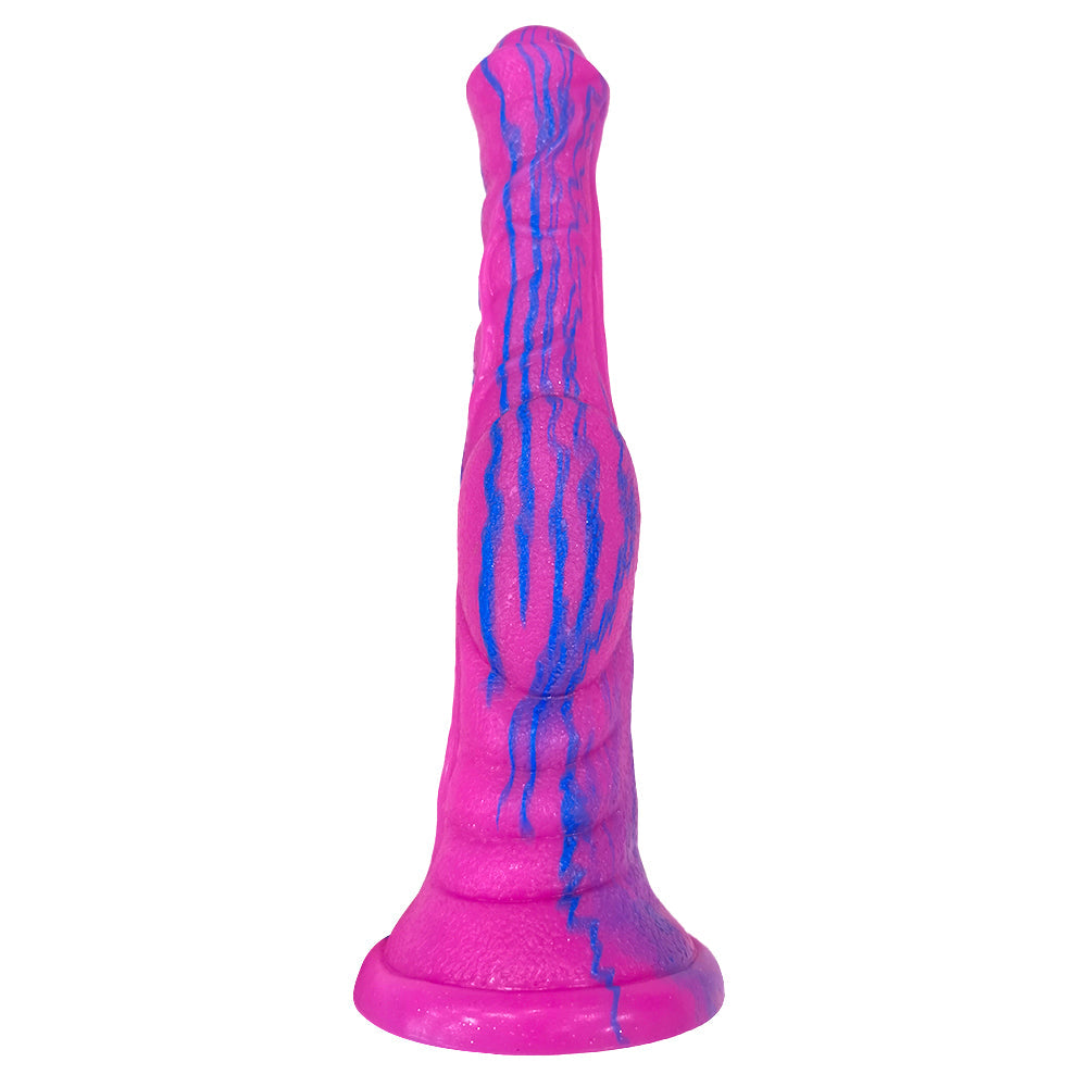 Gode ​​anal en silicone mixte rose pour cheval