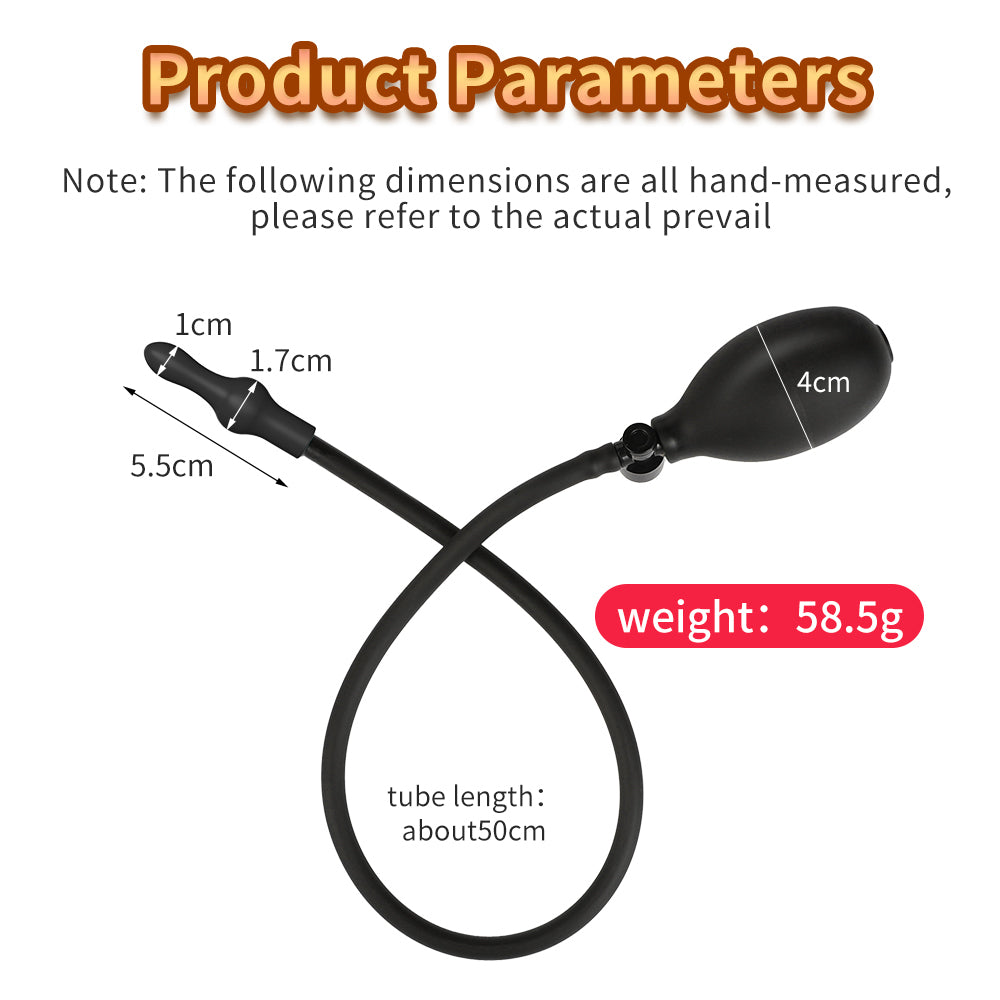 Double Head Pulling Beads Inflatable Butt Plug