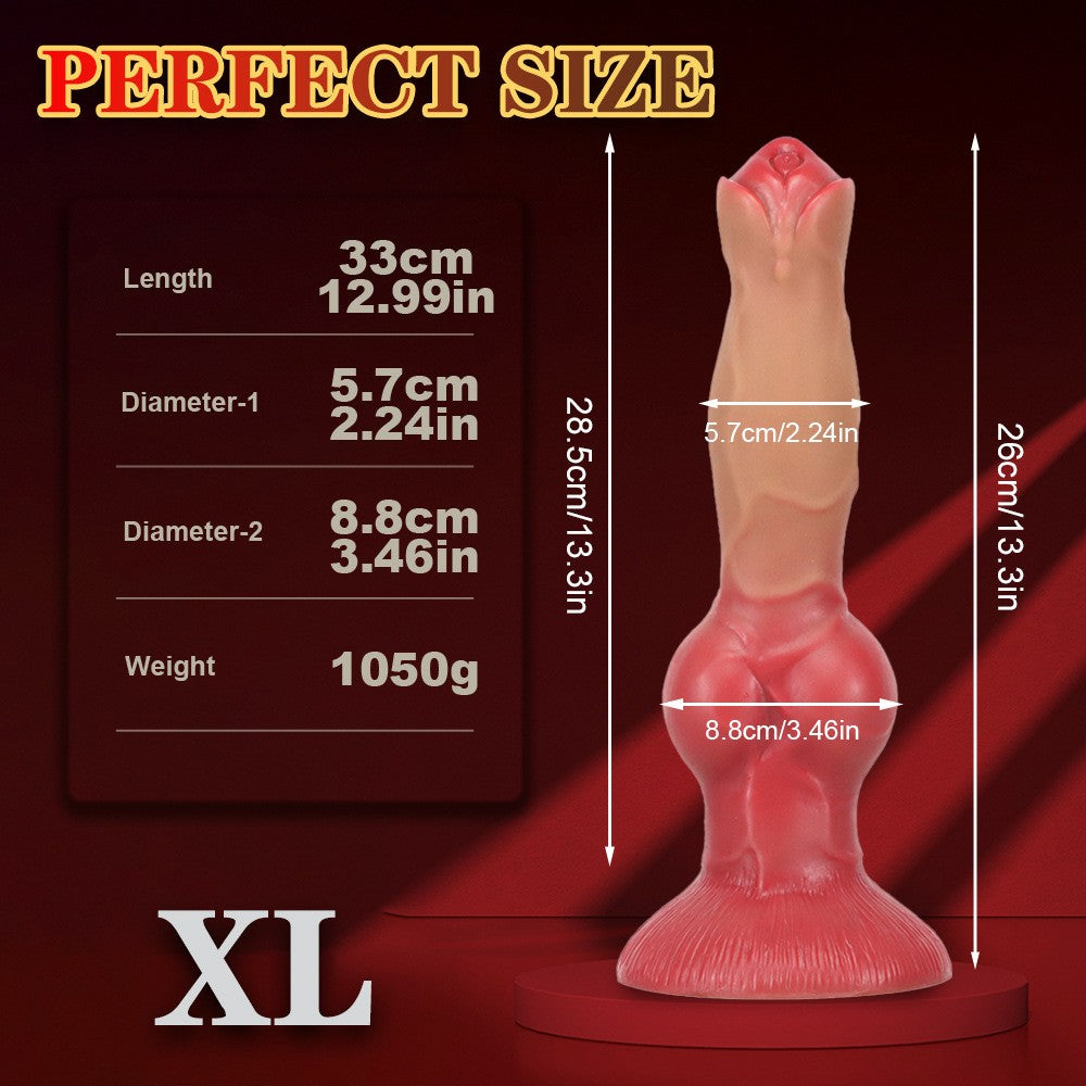4 Sizes Silicone Dog Anal Dildo