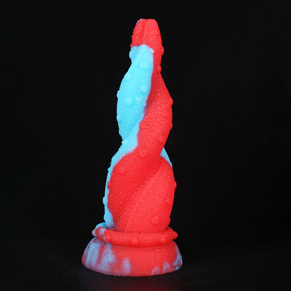 8 Inch Octopus Silicone Red Blue Anal Dildo
