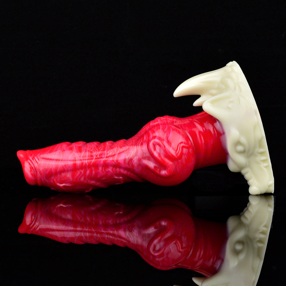 7 Inch Platinum Silicone Red Dog Dildo