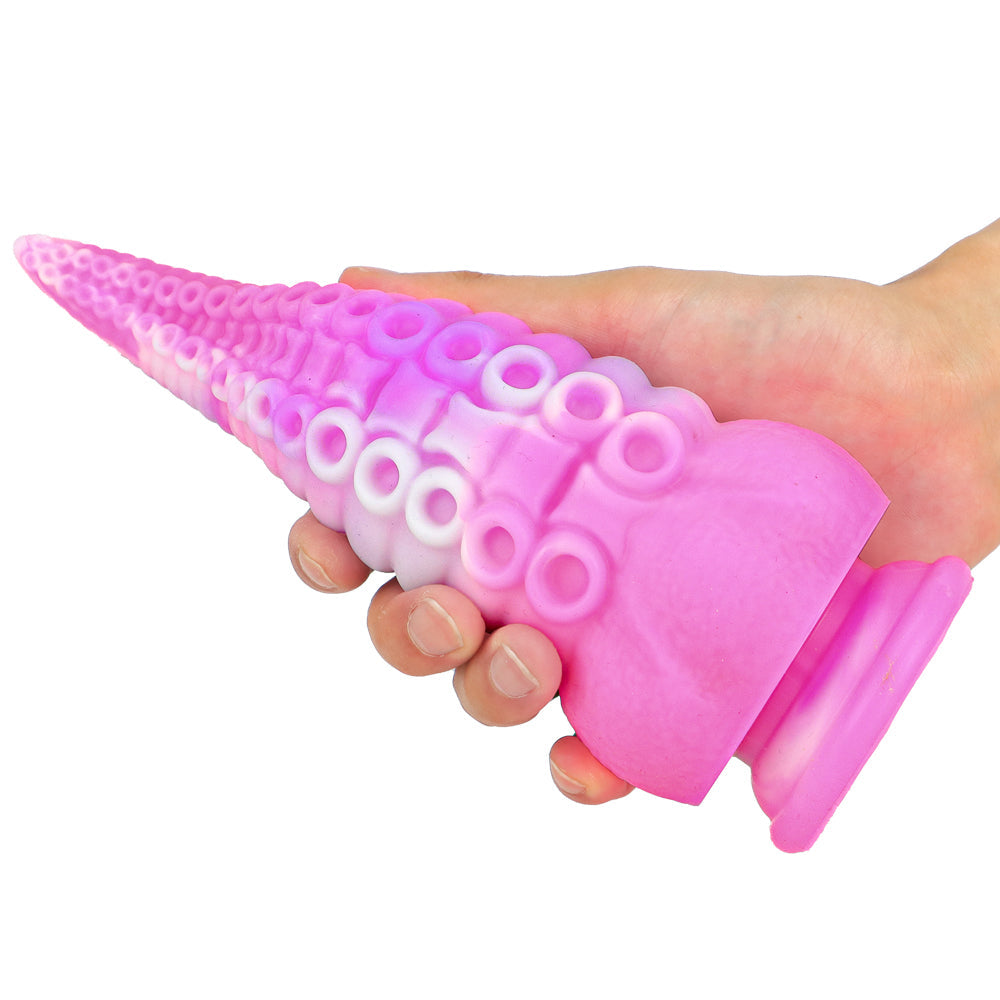 8 Inch Silicone Pink Tenticle Dildo