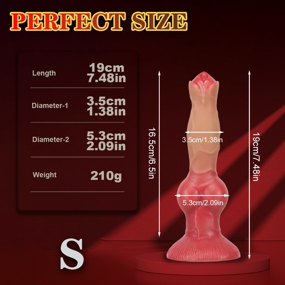 4 Sizes Silicone Dog Anal Dildo