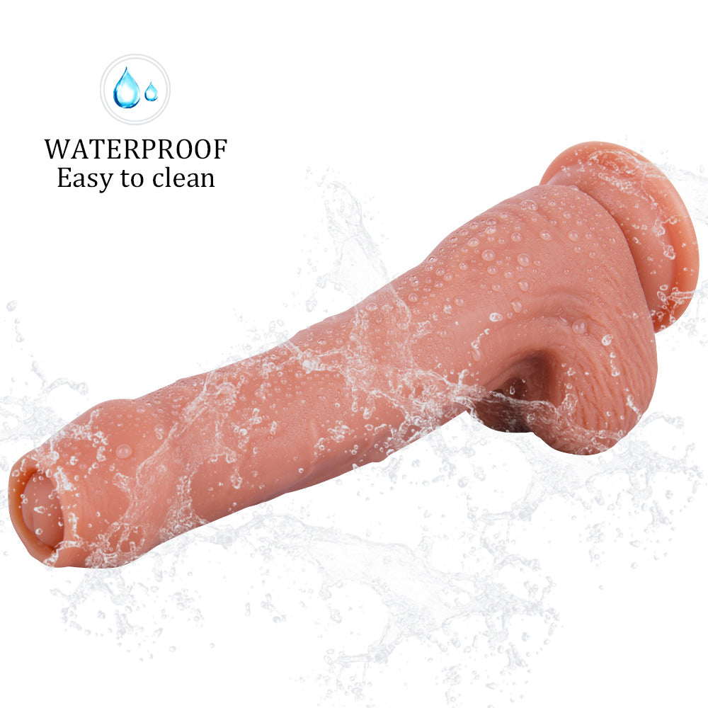 Sliding Foreskin 8 Inch Realistic Strap On Dildo