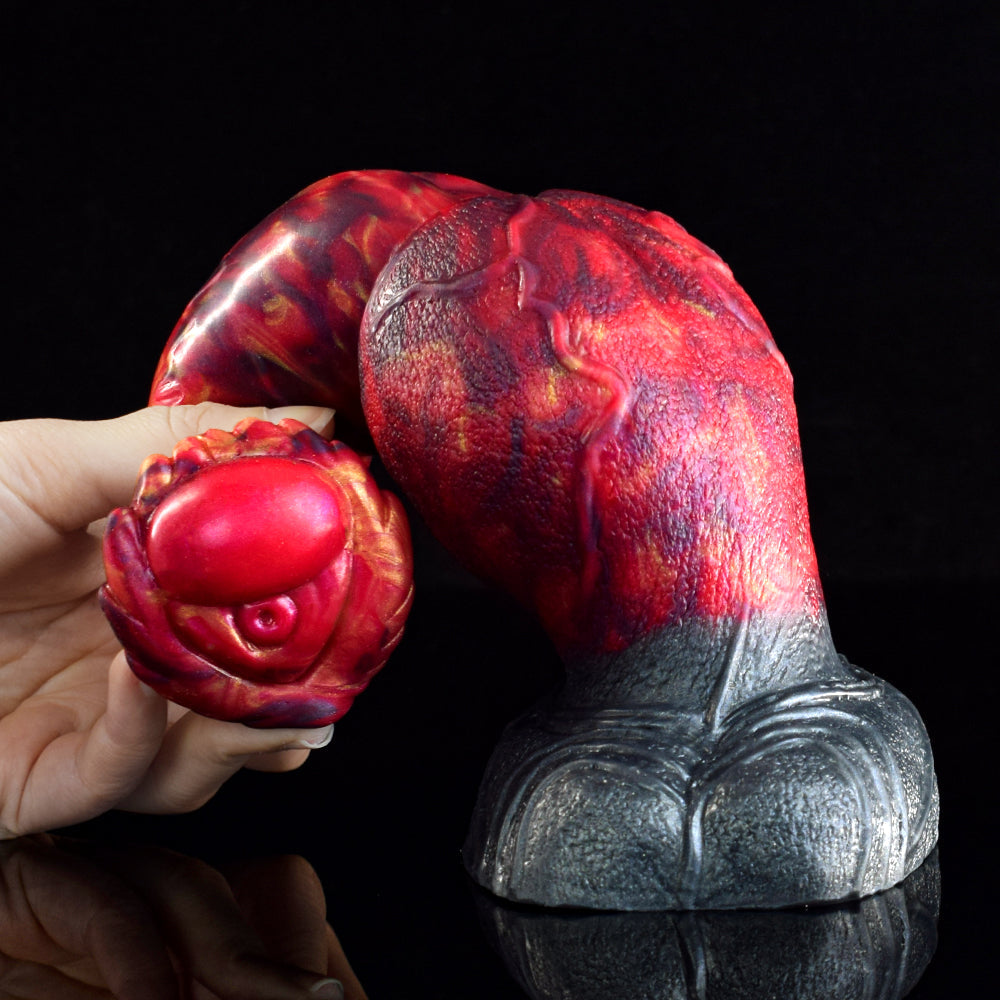 9 Inch Silicone Fantasy Lava Horse Dildo