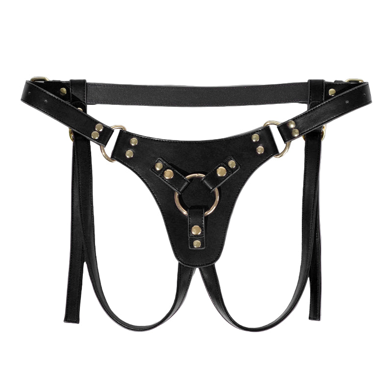 Well Made Quality Leather Dildo Strap On Harness