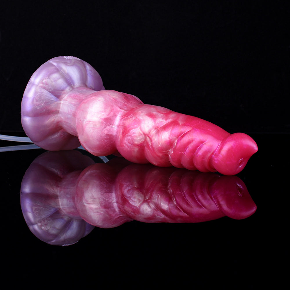 9 Inch Beaded Knot Dog Squirting Dildo