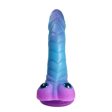 9 Inch Blue Glow in the Dark Alien dildo