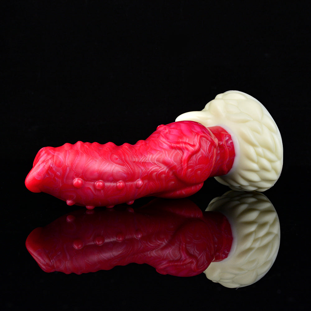 7 Inch Red Knot Spiked Dog Dildo