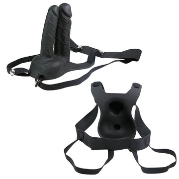 Hollow Vibrator Double Penetration Strap On Dildo