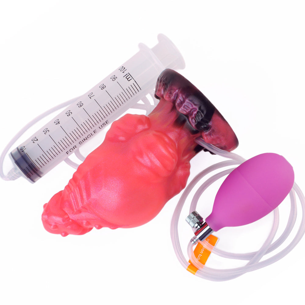 Dragon Studded Squirting Inflatable Knot Dildo