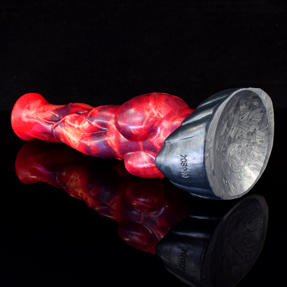 9 Inch Silicone Knot Flame Horse Dildo