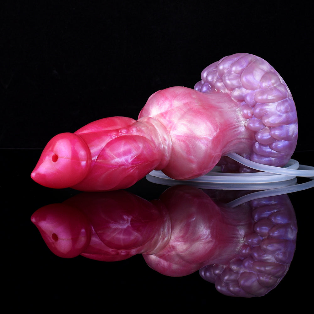 8 Inch Gradient Pink Dog Squirting Dildo