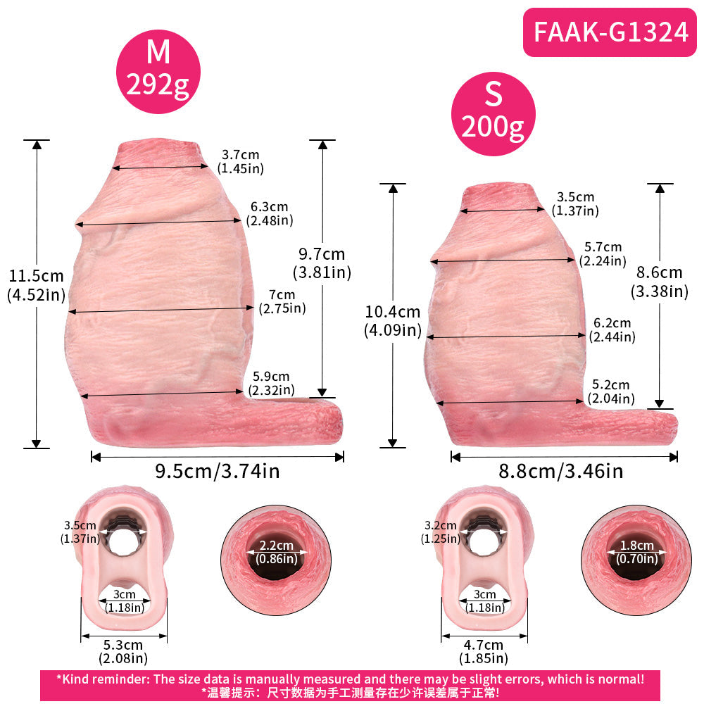 4.5 Inch Realistic Foreskin Big Cock Knots