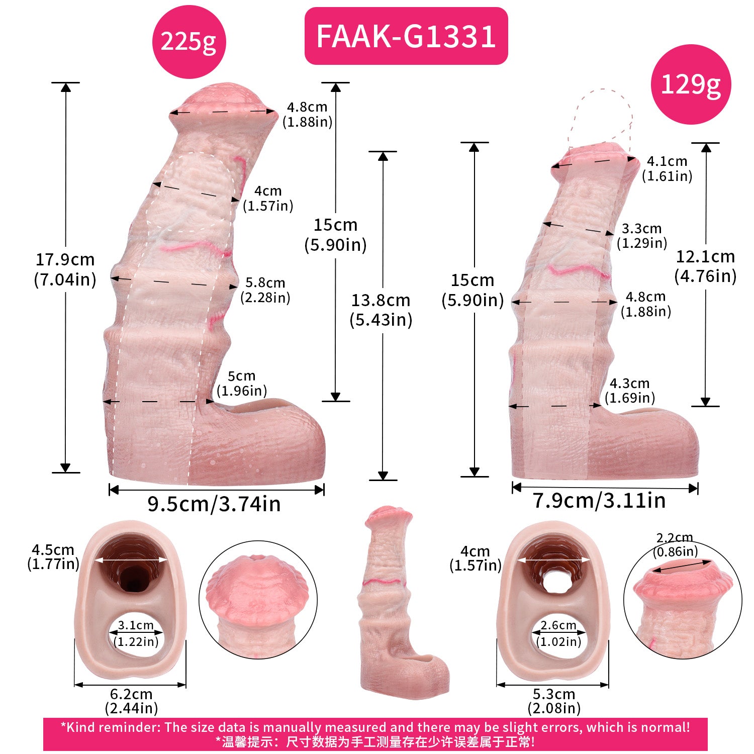 7 Inch Penis Enlargement Horse Cock Sleeve