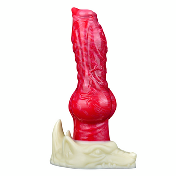 7 Inch Platinum Silicone Red Dog Dildo