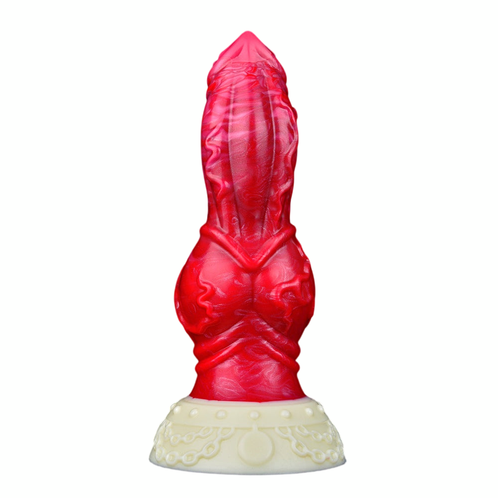 7 Inch Red Fantasy Knot Dog Dildo