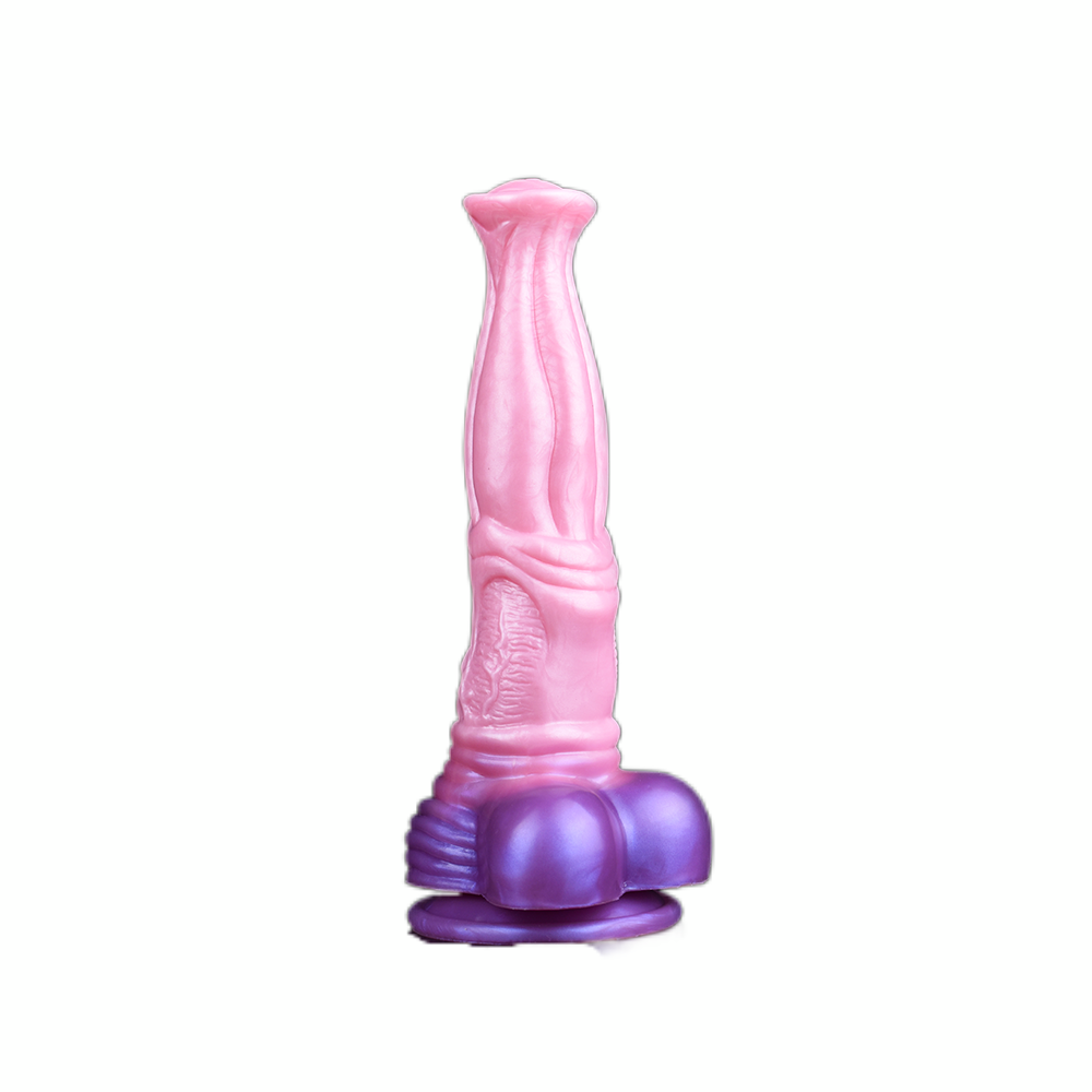 9 Inch Purple Suction Cup Pink Horse Dildo