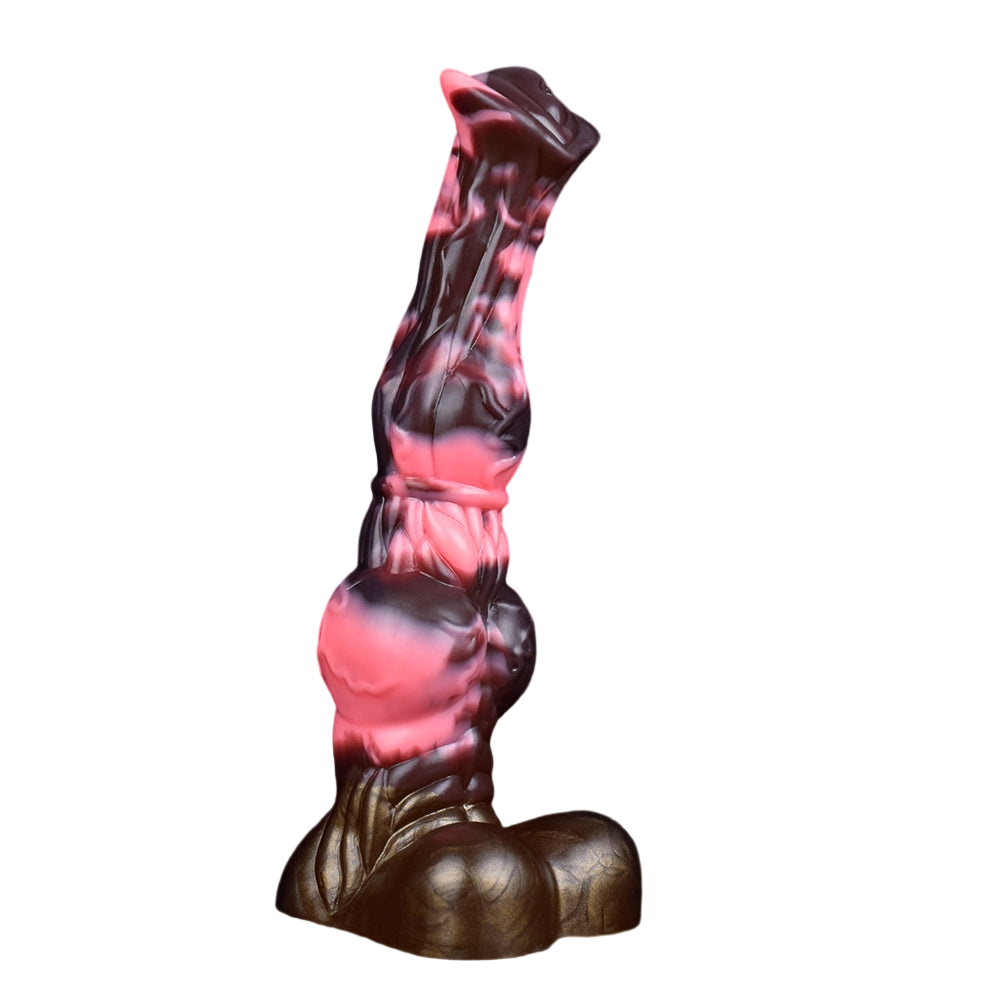 10 Length Platinum Silicone Knot Horse Dildo