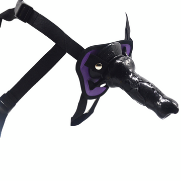 6 Inch Beginner Black Strap On Dog Dildo