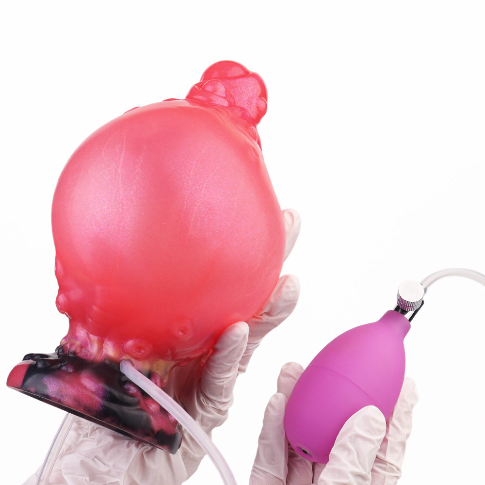 Red Tentacle Cumshot Inflatable Butt Plug
