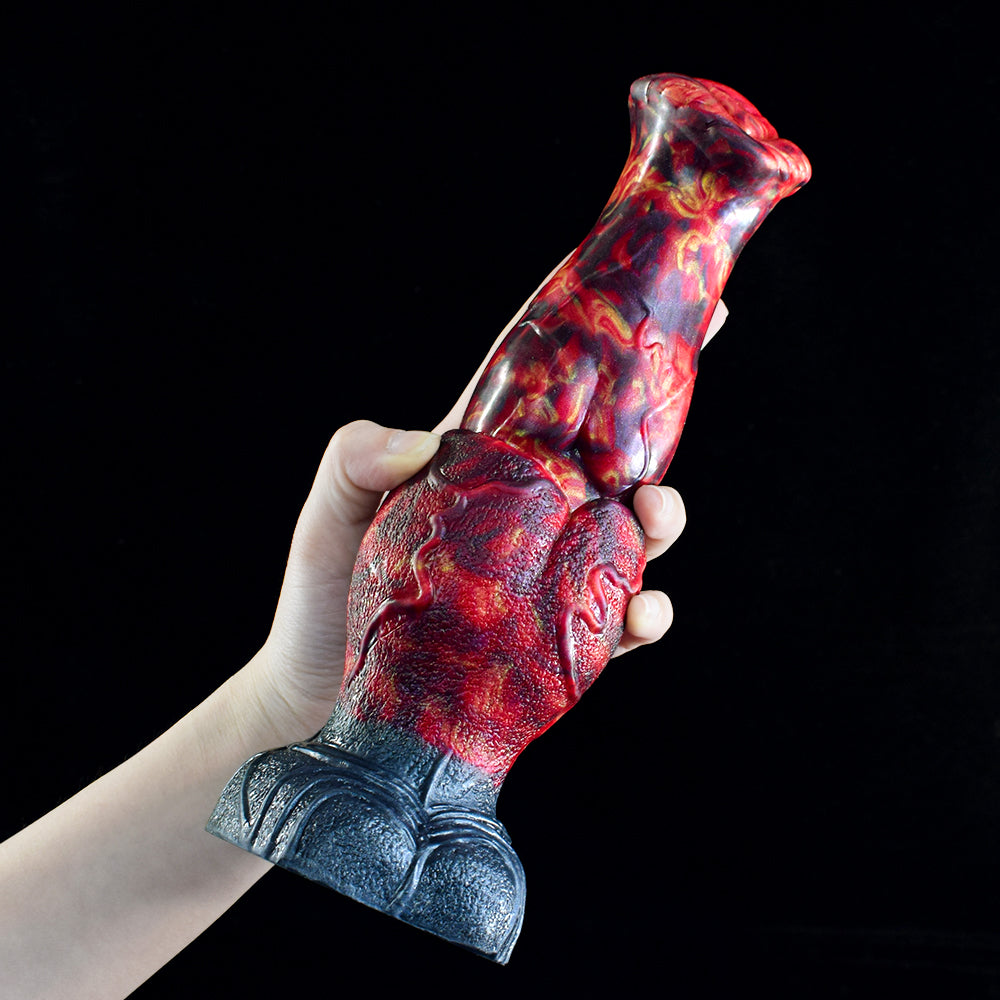 9 Inch Silicone Fantasy Lava Horse Dildo