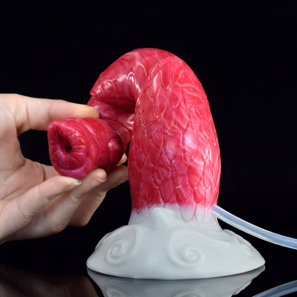 9 Inch Red Fantasy Squirting Monster Dildo