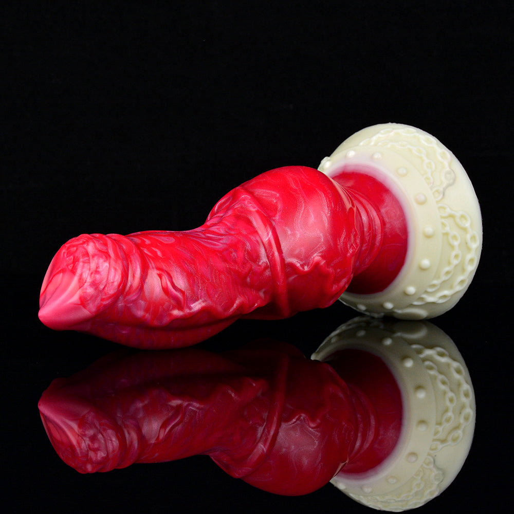 7 Inch Red Fantasy Knot Dog Dildo