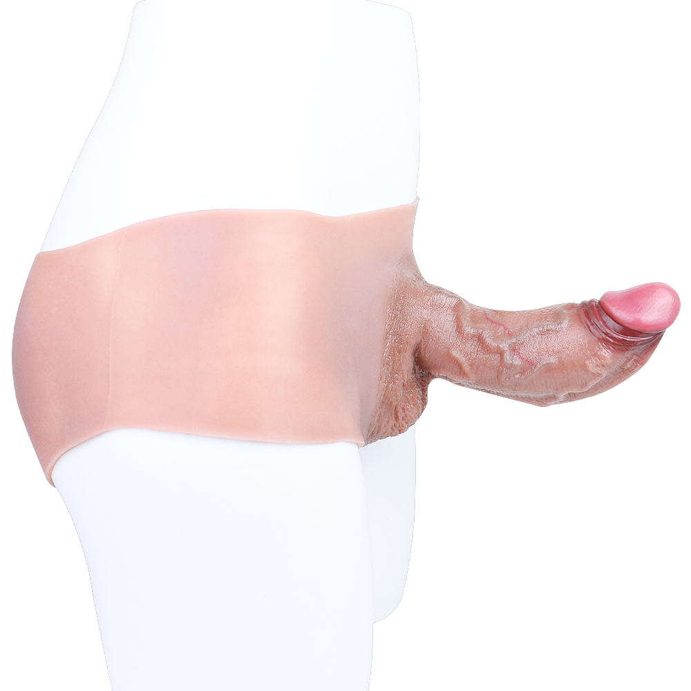 6 Inch Realistic Cock Vein Dildo Panties