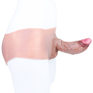 6 Inch Realistic Cock Vein Dildo Panties