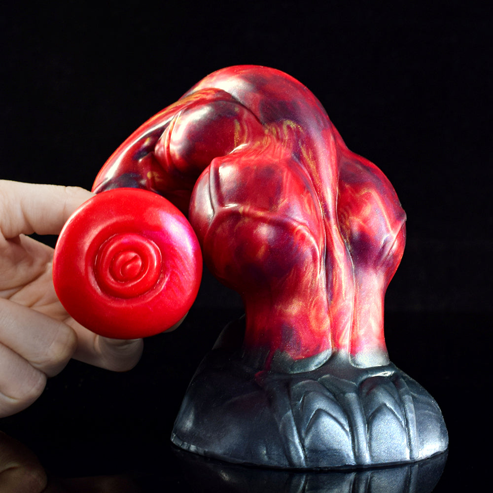 9 Inch Silicone Knot Flame Horse Dildo