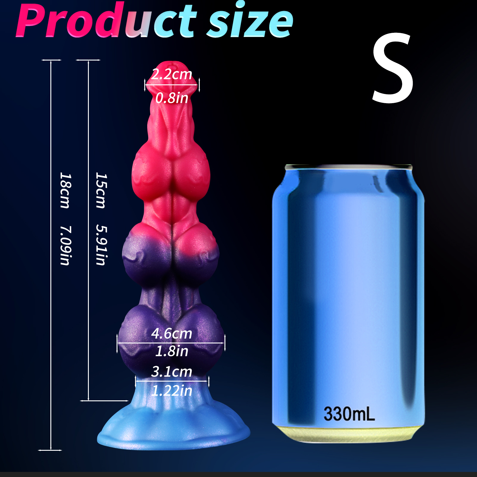 9 Inch Three Knot Fantasy Dog Dirty Penis