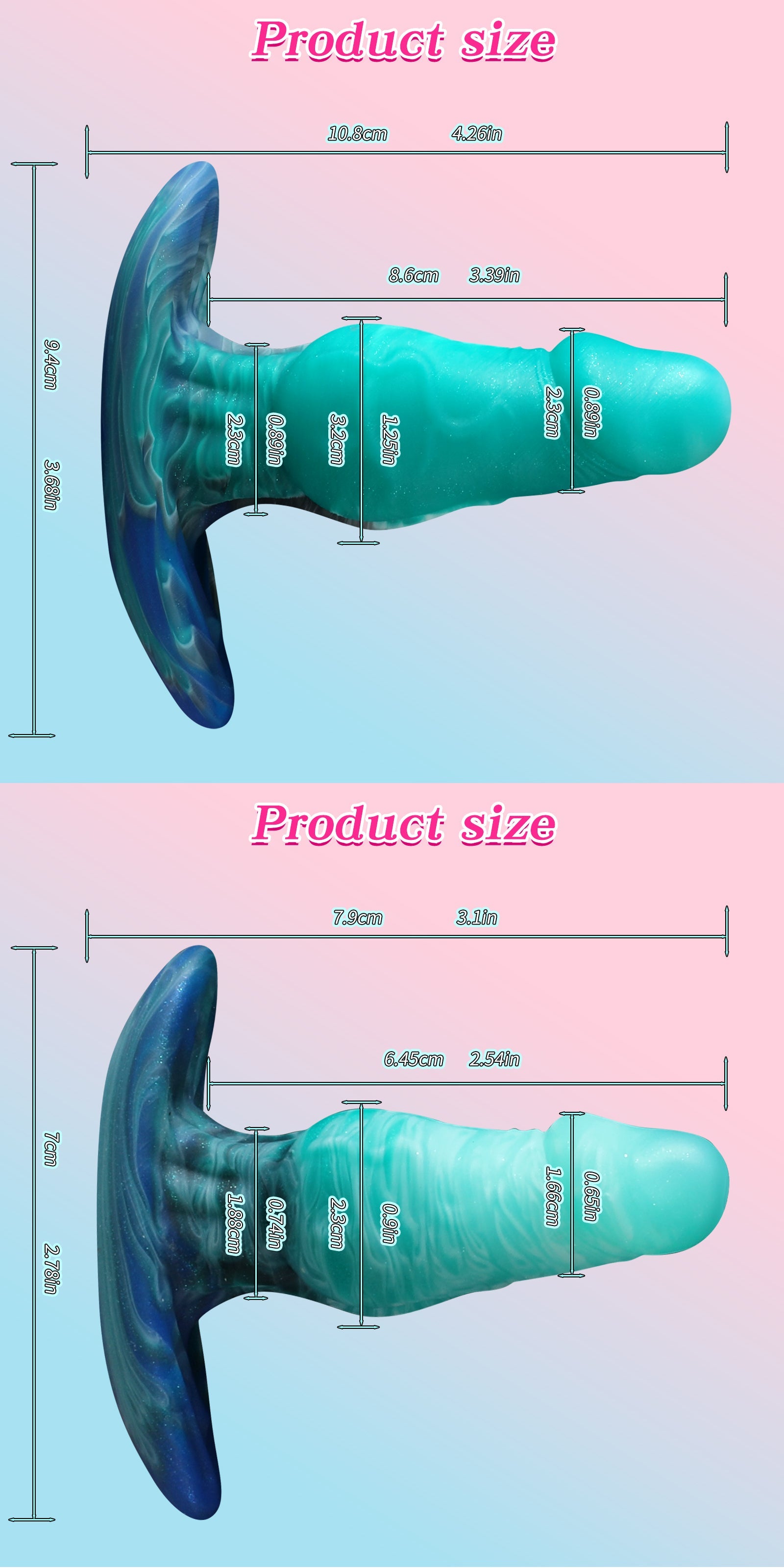 Fantasy Knot Ombre Silicone Butt Plug Kit