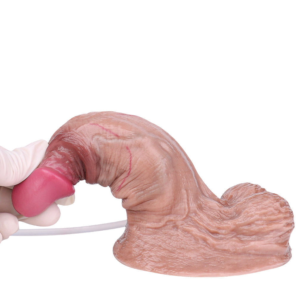 Realistic Silicone Ejaculating Dildo With Balls