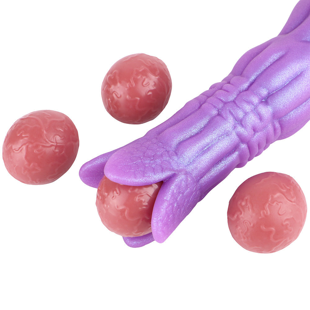 7 Inch Purple Inflatable Ovipositor Dildo