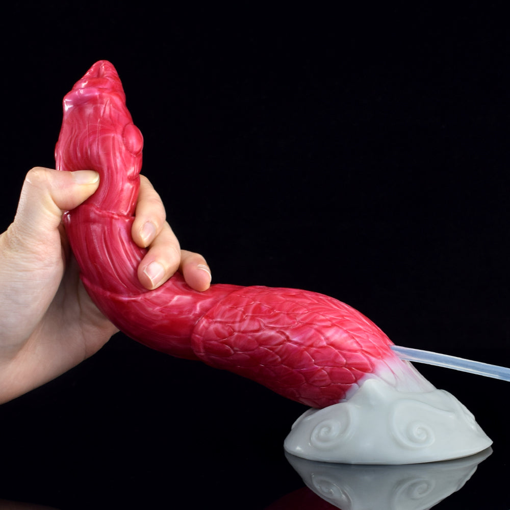 9 Inch Red Fantasy Squirting Monster Dildo
