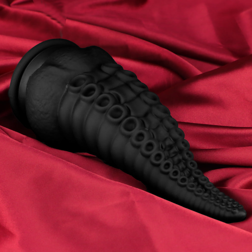 8 Inch Black Tentacle Anal Dildo