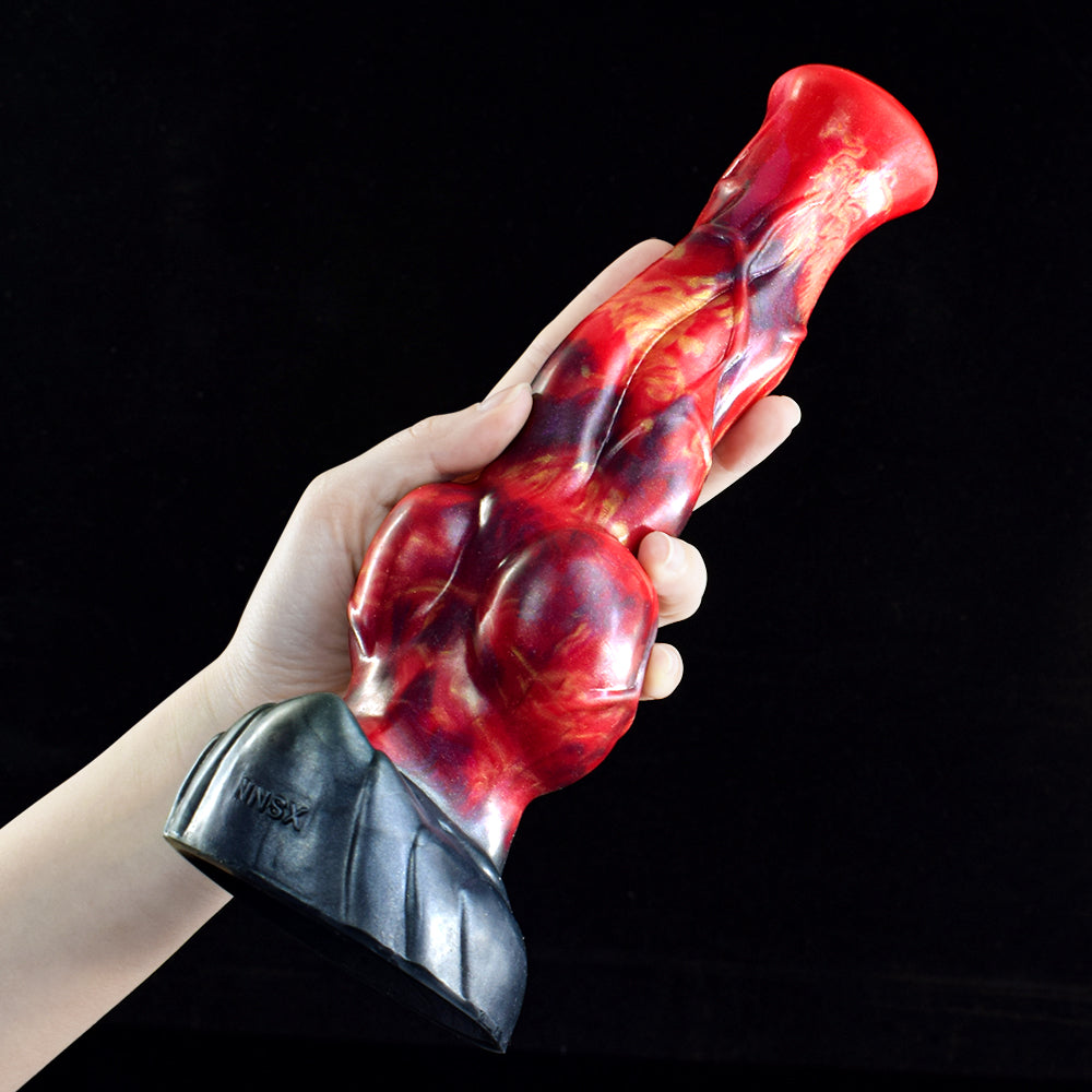9 Inch Silicone Knot Flame Horse Dildo